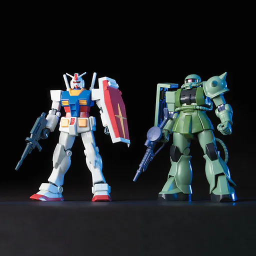 Gunpla Starter Set: RX-78-2 Gundam vs. MS-06F Zaku II box art